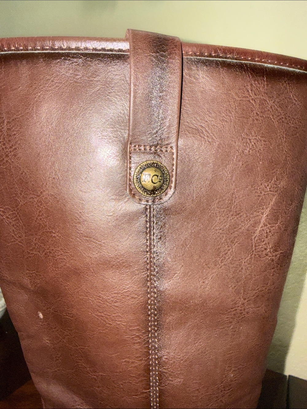 FRYE AND CO. Wide Calf Charlize Women's Tall Riding Boots Dark Brown size 9 - Picture 3 of 14